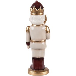 Clayre & Eef Декоративный Щелкунчик 9x7x26 см Бежево-Красный