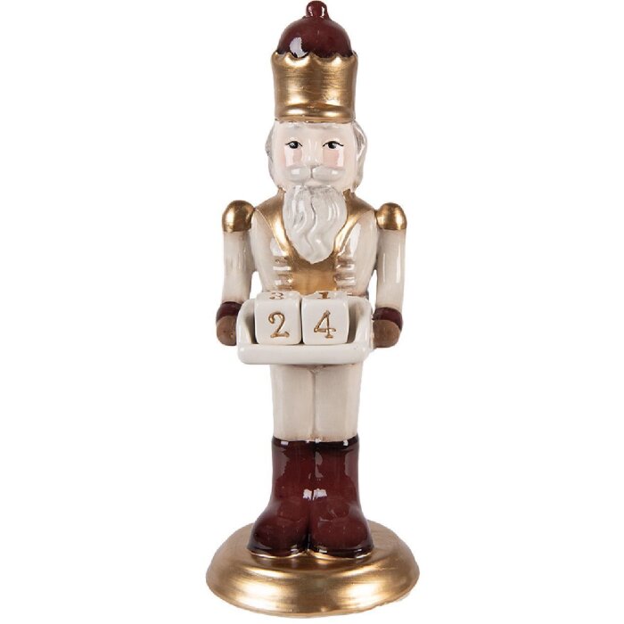 Clayre & Eef Декоративный Щелкунчик с Календарем 10x10x27 см