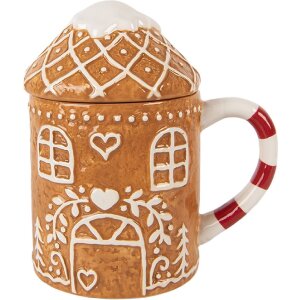 Clayre & Eef 6CEMU0214 Becher mit Deckel 450ml...