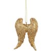 Clayre & Eef Подвеска "Крылья" золотистая 6x2x9 см