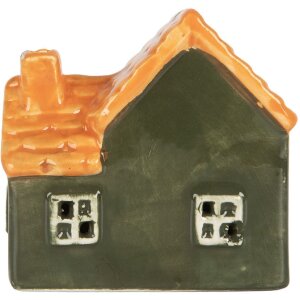 Clayre & Eef 6CE2270 Dekoration Haus mit LED 8x6x8 cm