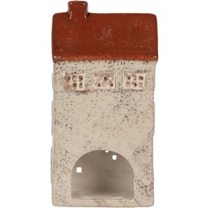 Clayre & Eef Подсвечник "Домик" 12x8x24 см бежевый/коричневый