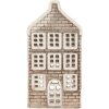 Clayre & Eef Подсвечник "Домик" 7x7x14 см серый-оранжевый