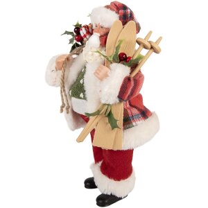 Clayre & Eef 66356 Dekoration Weihnachtsmann 16x13x27 cm