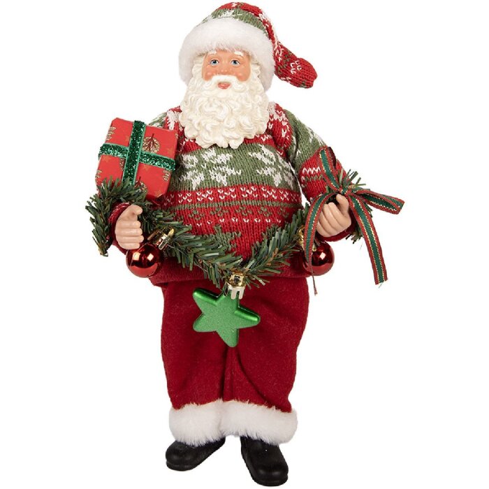 Clayre & Eef Декорация Санта Клаус 16x11x27 см