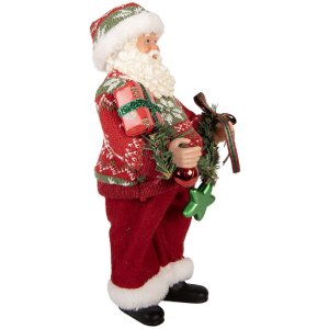 Clayre & Eef Декорация Санта Клаус 16x11x27 см