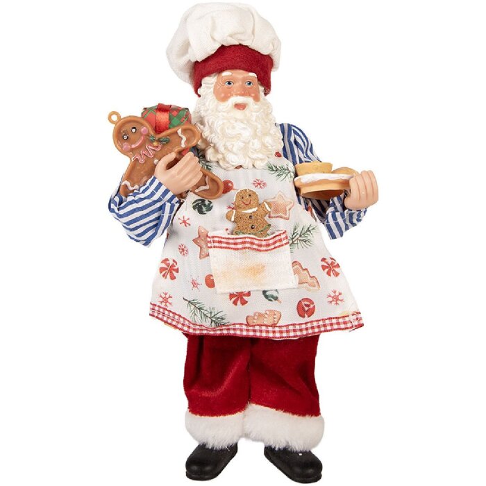Clayre & Eef Декорация Дед Мороз 15x10x26 см