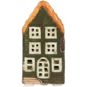 Clayre & Eef 6CE2300 Dekoration Haus mit LED 4x4x8 cm