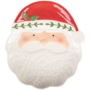 Clayre & Eef 6CE2365 Schale 29x26x5 cm weiß rot...