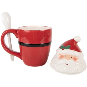 Clayre & Eef Кружка с крышкой и ложкой 300 мл