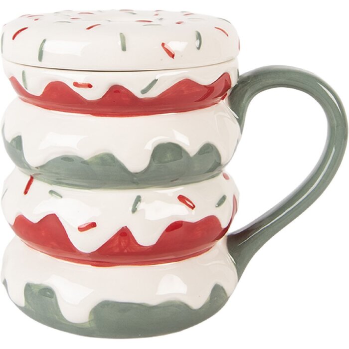 Clayre & Eef Кружка с крышкой 450 мл 15x10x12 см