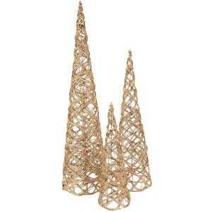 Clayre & Eef LED Декоративные Конусы Набор 3шт...