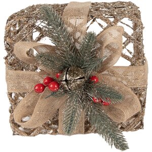 Clayre & Eef 66308 Набор декоративных подарков LED золотистого цвета