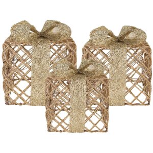 Clayre & Eef 66311 Dekoration Geschenk LED 3er Set...