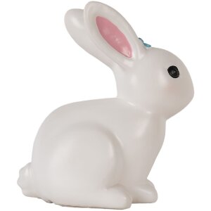 Clayre & Eef Ночник Зайчик LED 21x13x22 см Бело-Розовый