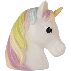 Clayre & Eef 6LMP807 Nachtlicht Einhorn LED 22x14x24 cm