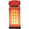 Clayre & Eef Ночник-телефонная будка LED 10x10x23 см красно-коричневый