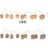 Clayre & Eef 6LMP817 Dekoration Lichterkette Häuser 10 Lichter LED 150cm