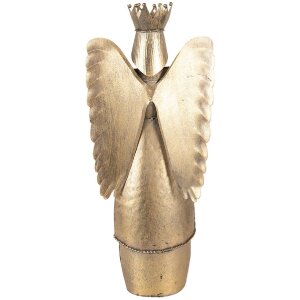 Clayre & Eef Декоративная фигурка ангела 17x10x39 см коричневая