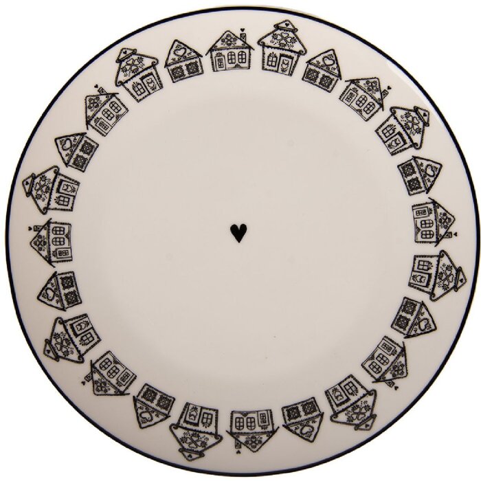 Clayre & Eef Маленькая тарелка 20x2 см бежево-коричневая