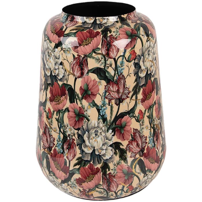 Clayre & Eef 66382 Декоративная ваза бежево-розовая 27x34 см