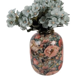Clayre & Eef 66389 Dekoration Vase Grün Rosé Ø 17x22 cm