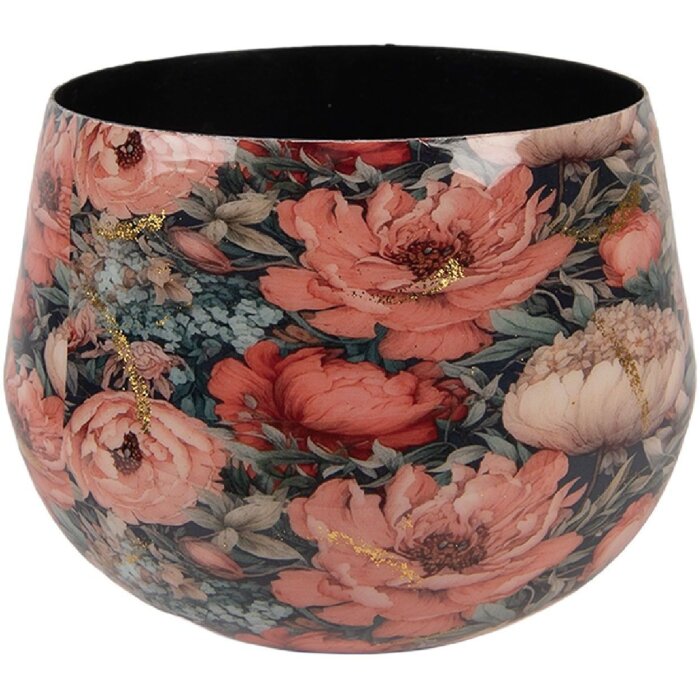 Clayre & Eef Горшок для цветов 13x10 см Розово-Зеленый