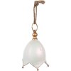 Clayre & Eef Декоративный звонок белый и золотой 16x22 см