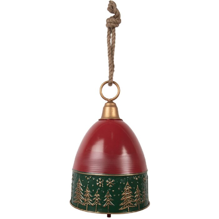 Clayre & Eef Декоративный колокольчик красно-зеленый 26x38 см