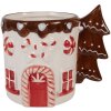Clayre & Eef Кружка 400 мл 13x10x11 см бело-коричневая