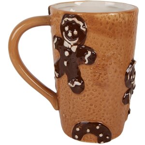 Clayre & Eef Кружка 575 мл 14x10x15 см коричнево-бежевая керамическая