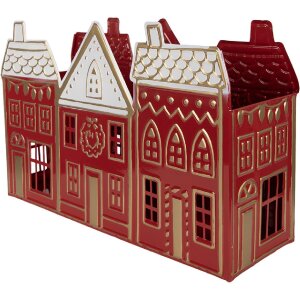 Clayre & Eef 6Y5919 Teelichthalter 38x13x25 cm Rot...