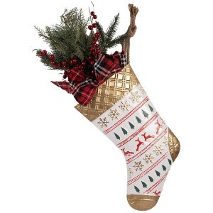 Clayre & Eef 5Y1382 Weihnachtsstrumpf 25x6x62 cm...