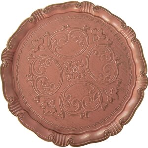Clayre & Eef 66399 Tortenplatte Rosa Gold 32x15 cm