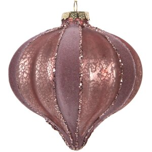 Clayre & Eef 6GL5157 Christbaumkugel Rosa 10x10 cm