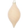 Clayre & Eef Елочная игрушка стеклянная бежевая 7x13 см