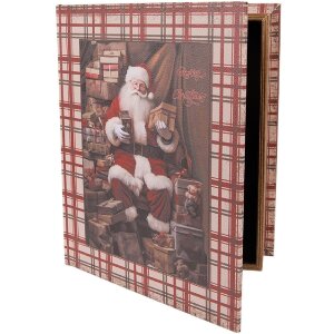 Clayre & Eef 6H2465 Набор коробок в виде книг 3 шт. коричнево-красный