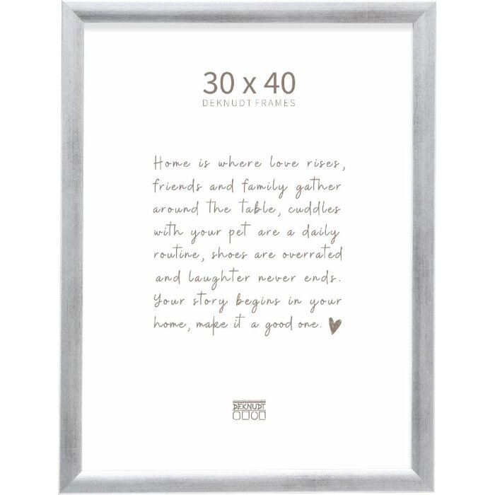 Фоторамка Deknudt S54SD3 серебристая 30x40 см