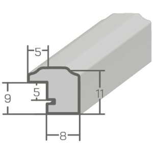 Фоторамка MendeFrames из массива дерева H011 Кора 20x60 см с обычным стеклом