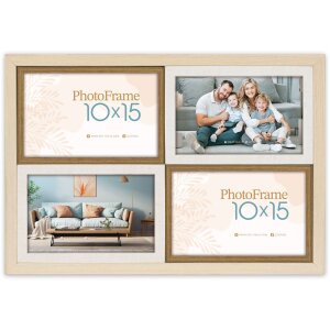 Фоторамка ZEP SH446 PS 4 фото 4x10x15 см Como 4Q натур....