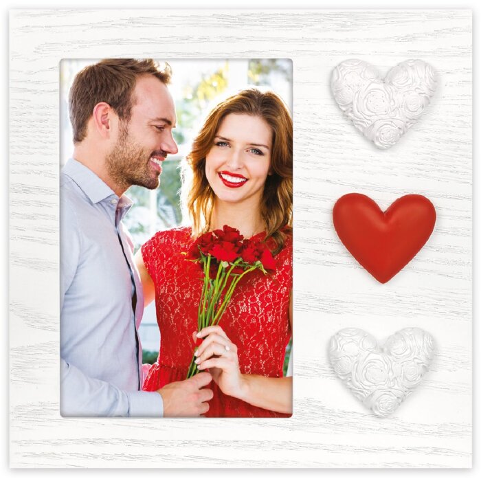 ZEP Holz-Fotorahmen Adele 10x15 cm Herzen WH3646