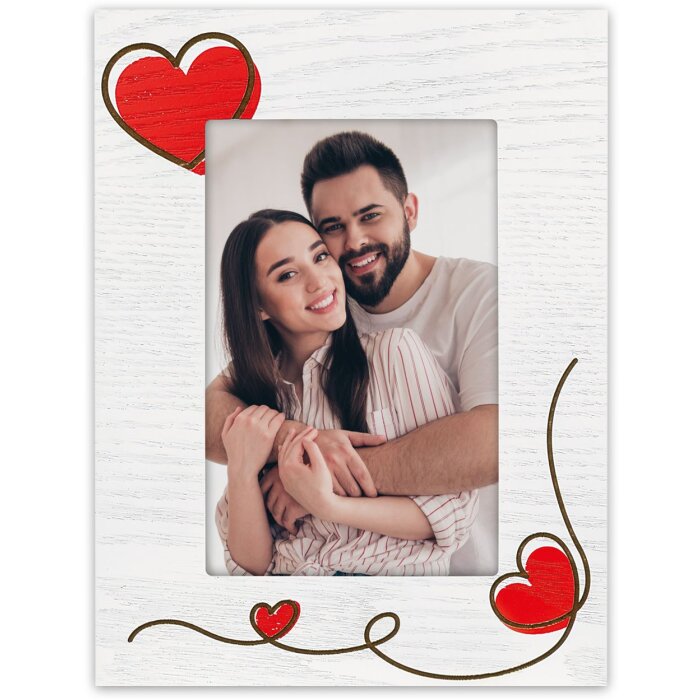 ZEP Holz-Portraitrahmen Zoe 10x15 cm Herzen WH4846