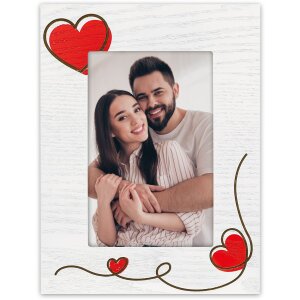 ZEP Holz-Portraitrahmen Zoe 10x15 cm Herzen WH4846