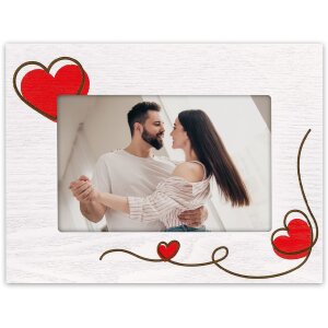ZEP Holz-Fotorahmen Zoe Weiß 10x15 cm Herzen...