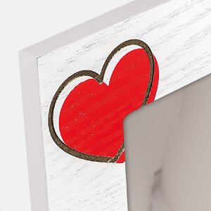 ZEP Holz-Fotorahmen Zoe Weiß 10x15 cm Herzen...