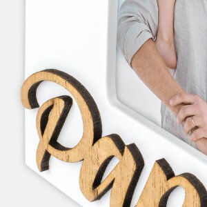 ZEP Holz Bilderrahmen Lorenzo Papa 10x15 cm weiß MP47IE