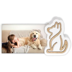 ZEP ZX7446 Acryl-Holz-Fotorahmen Rudi 10x15 cm Hunde-Bilderrahmen