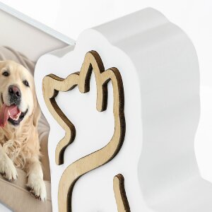 ZEP ZX7446 Acryl-Holz-Fotorahmen Rudi 10x15 cm Hunde-Bilderrahmen
