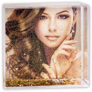 ZEP RB503 Glitter Fototrahmen Shake Frame Gold 10x10 cm