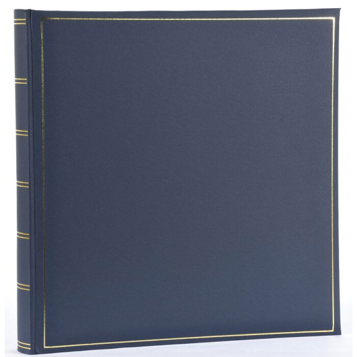 Henzo Fotoalbum CHAMPAGNE blau 35x35 cm 70 weiße Seiten